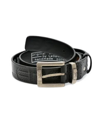 Curea LA GALERE neagra, 7871640, din piele naturala