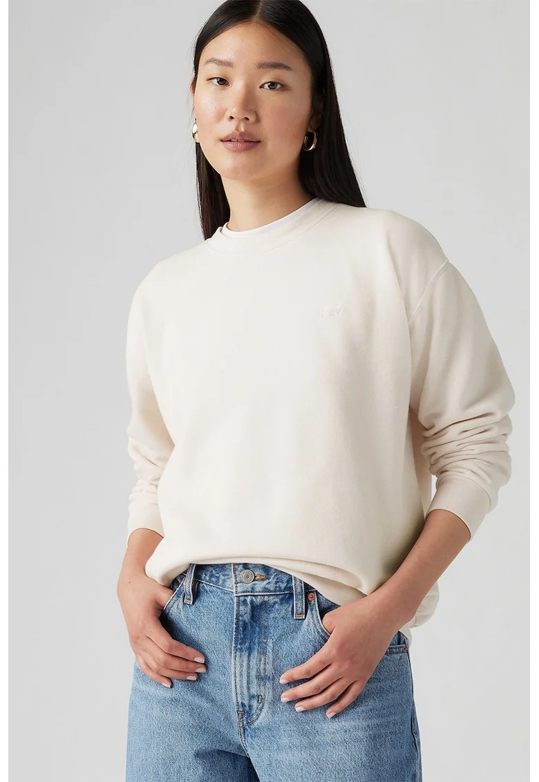 Bluza de trening lejera cu maneci cazute Everyday, Alb murdar