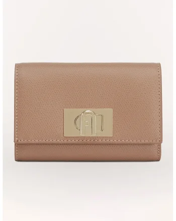 Portofel din piele 1927 Compact, Maro camel