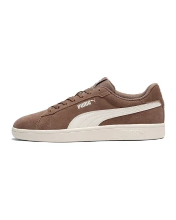 Pantofi sport Smash 3.0 de piele intoarsa cu insertii de piele, Alb fildes/Maro pamantiu
