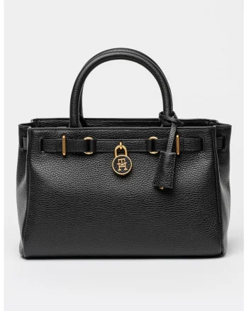 Geanta tote mini de piele American Icon, Negru