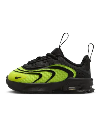 Pantofi sport Air Max din material textil, Negru/Verde electric