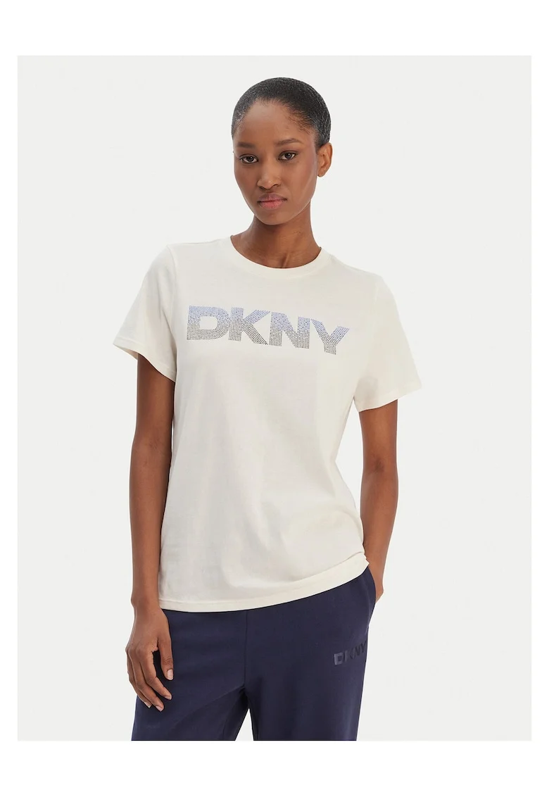 Tricou dama  din bumbac ecru, Ecru