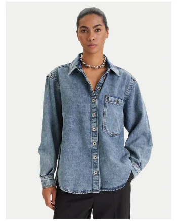Camasa din denim  albastra, Albastru
