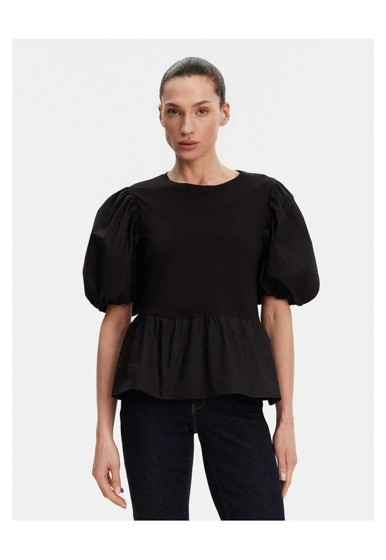 Bluza  bumbac negru, Negru
