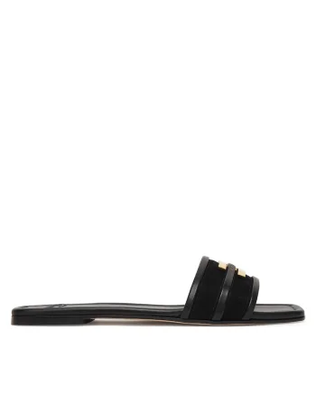 Papuci dama, piele naturala,, Negru