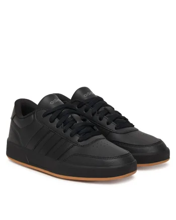 Tenisi unisex,  piele ecologica, negru, Negru