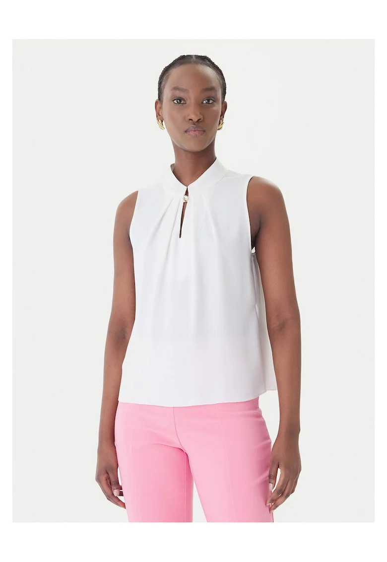 Bluza dama fara maneci, Alb