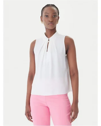 Bluza dama fara maneci, Alb