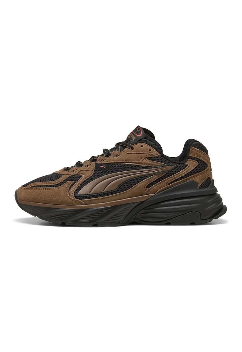 Pantofi sport Fade Nitro LS S Haute Coffee cu sireturi, Negru carbon/Maro Siena