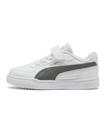 Pantofi sport Caven III AC+ PS cu velcro, Alb/Gri inchis