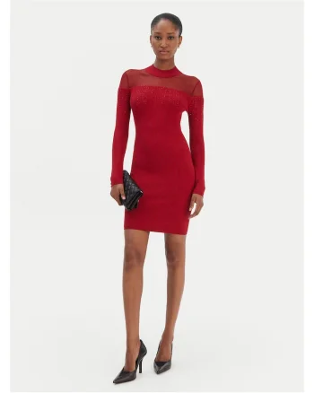 Rochie tricotată  roșie, Rosu