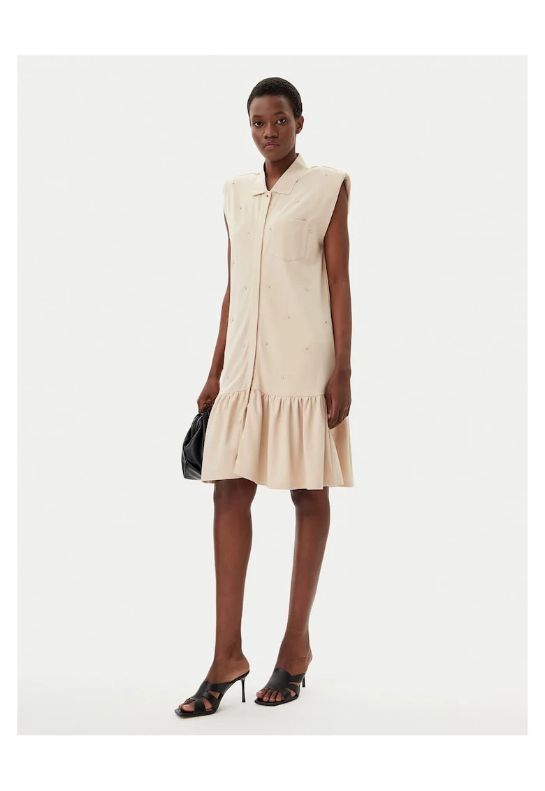 Rochie camasa viscoza bej, Bej