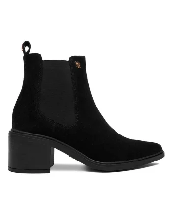 Botine de dama,  piele naturala, negru, Negru