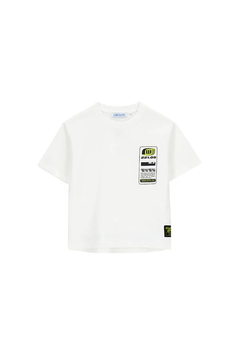 Tricou pentru baieti,  bumbac 100%, Alb