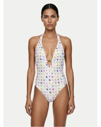 Costum de baie alb, Alb