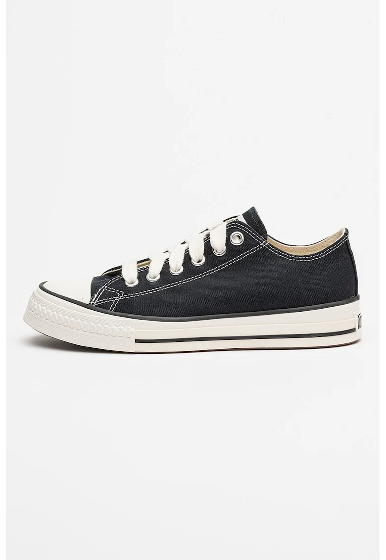 Tenisi low-cut Throwback unisex, Negru