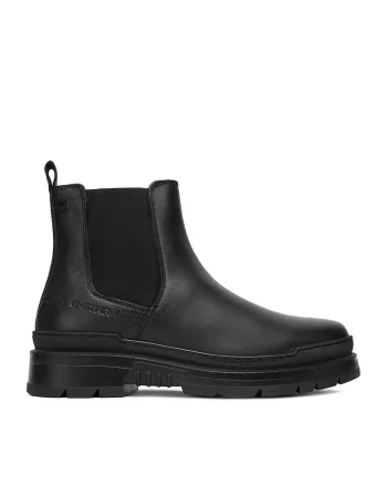 Ghete de barbati,  piele naturala, Negru