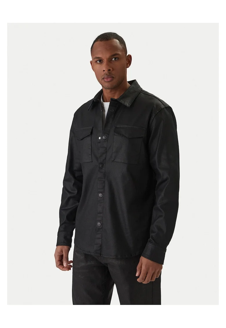 Camasa barbati  denim, Negru