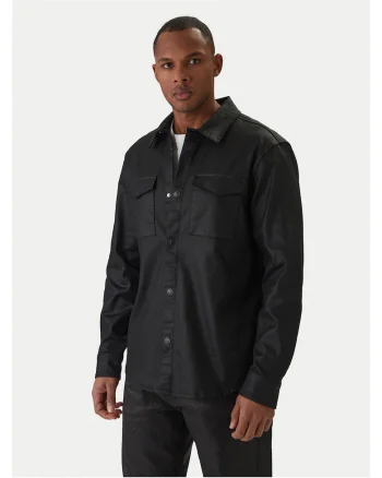 Camasa barbati  denim, Negru