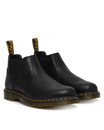 Ghete Dr Martens piele naturala, Negru
