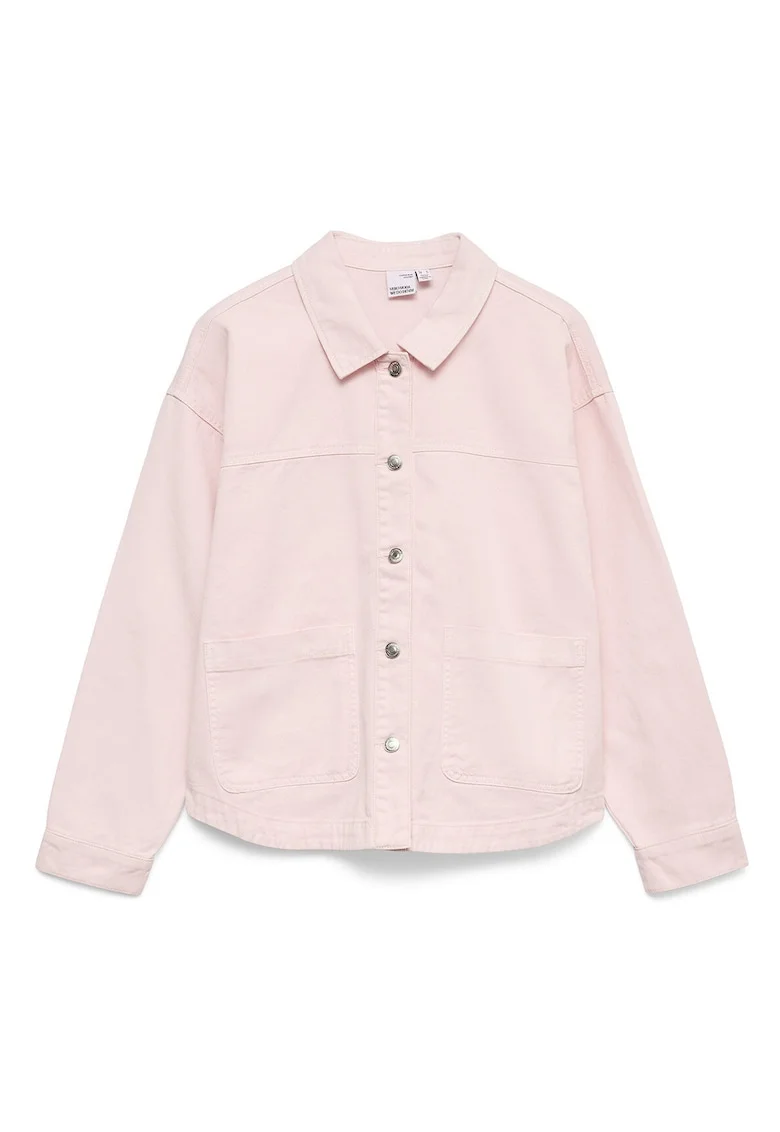 Camasa din denim,  bumbac, roz, pentru femei, Roz