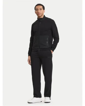 Hanorac negru din bumbac, Negru