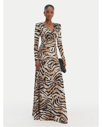 Rochie de seara  bej-negru, Bej