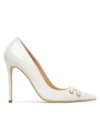 Pantofi dama  din piele naturala, Alb
