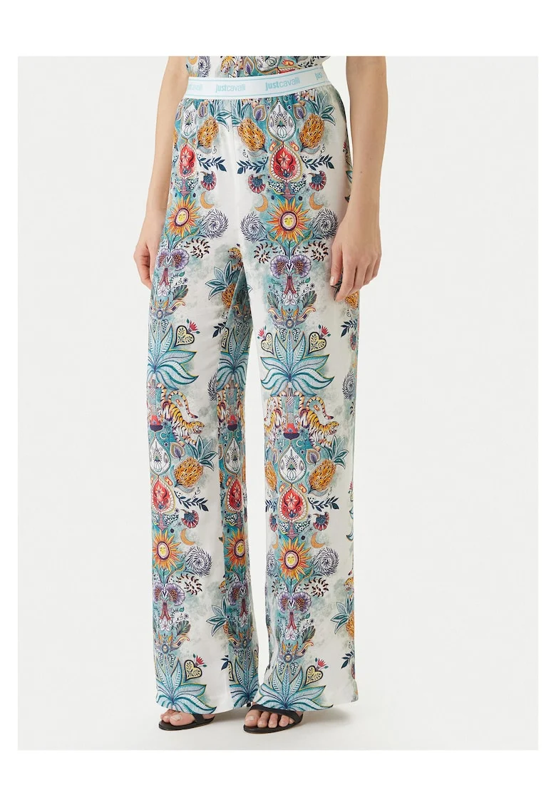 Pantaloni viscoza multicolor, Multicolor