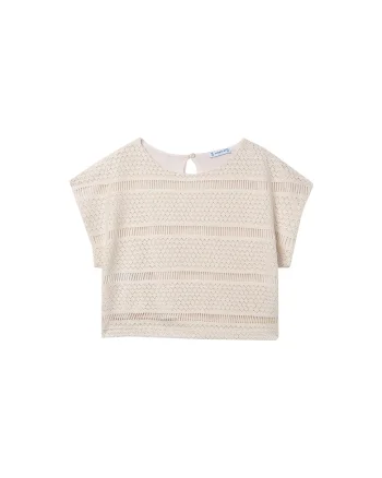 Tricou copii  ecru, Ecru