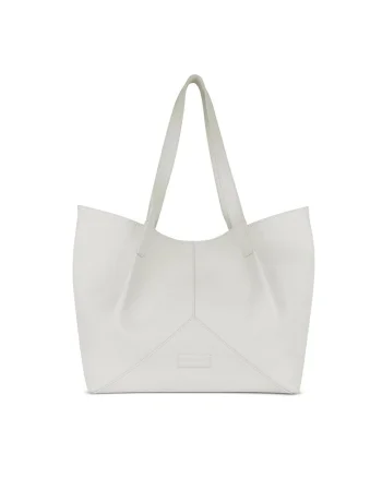 Geanta Dama tip Shopper  din Piele Naturala, 494614, Alb murdar