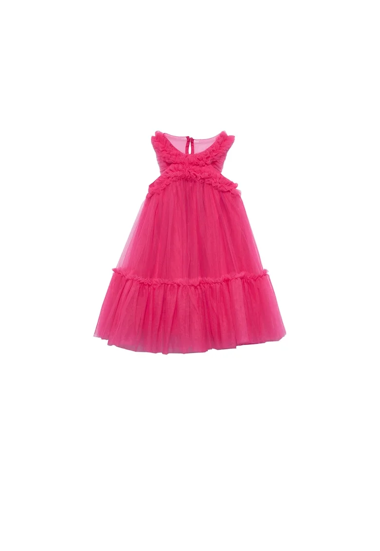 Rochie fete,  eleganta, roz, poliamida