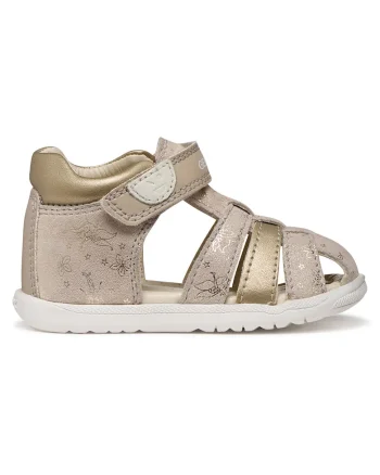 Sandale Fete,  piele naturala, bej,