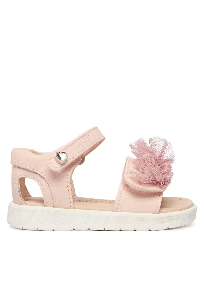 Sandale copii,  piele ecologica, roz, sistem inchidere Velcro