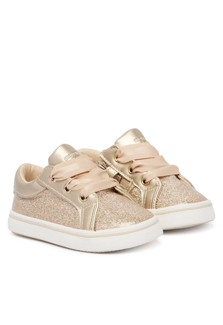Pantofi copii,  adidasi fetita, piele ecologica, auriu