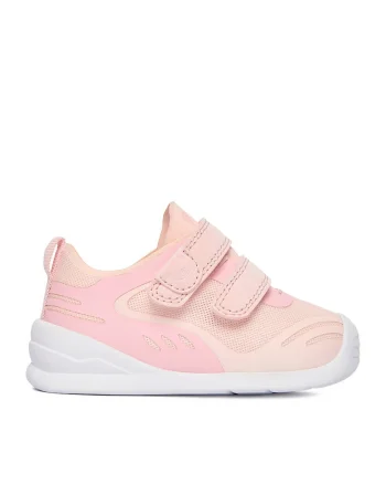 Pantofi copii,  sneakersi, velcro, roz, textil