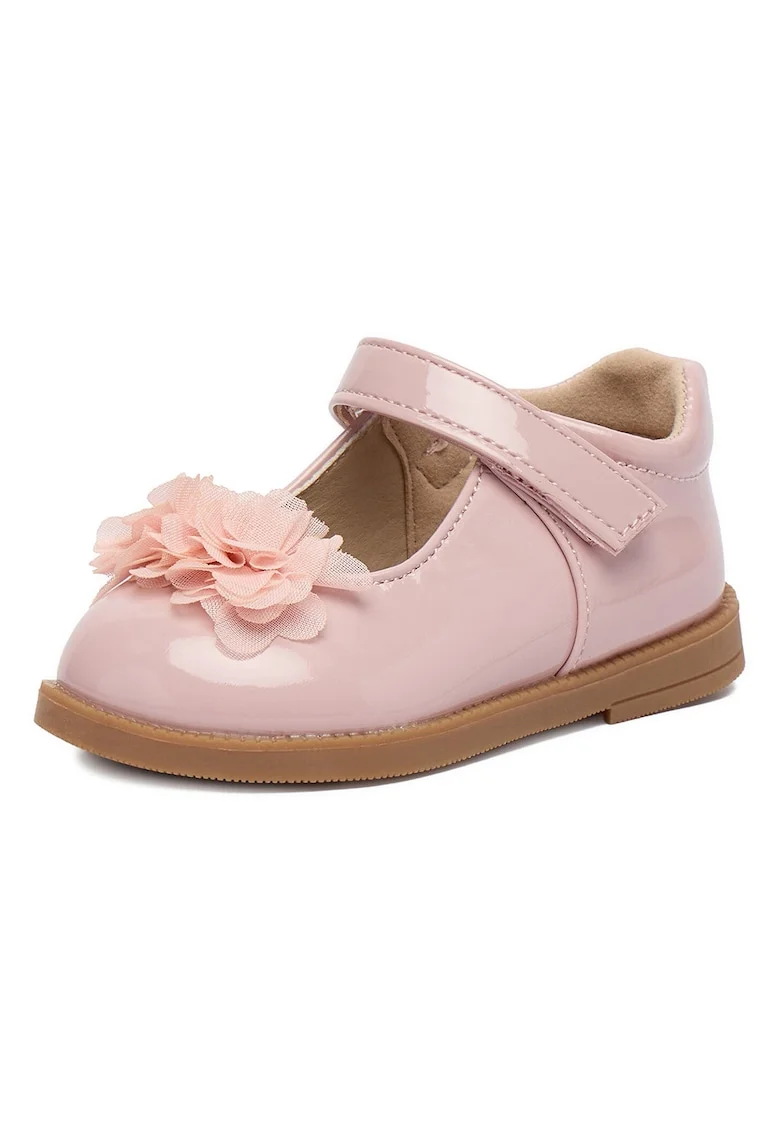 Balerini Fete,  material textil, roz, sistem inchidere Velcro