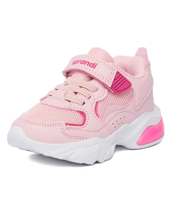 Pantofi copii,  sneakers, roz, material sintetic, inchidere velcro
