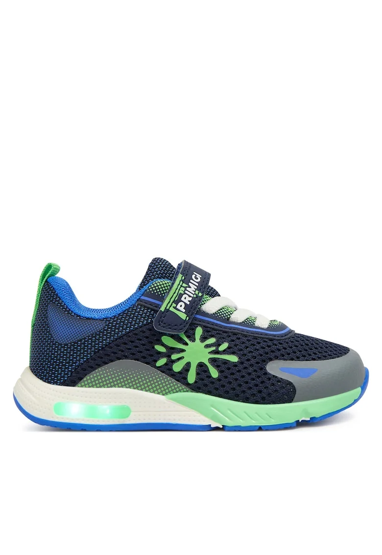 Adidasi copii,  textil, albastru/verde, sistem inchidere Velcro