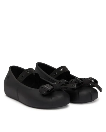 Pantofi copii,  balerini fete, negru, sintetic