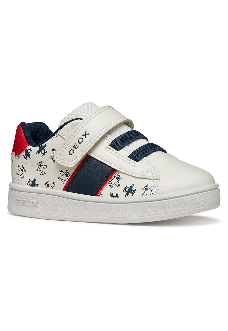 Pantofi copii,  sneakers, velcro, alb, piele ecologica,