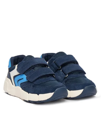 Pantofi copii,  albastru, piele naturala, inchidere velcro