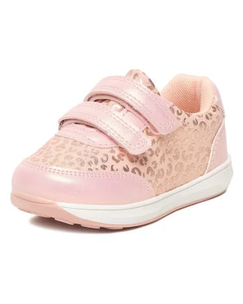 Adidasi copii,  velcro, roz, material sintetic