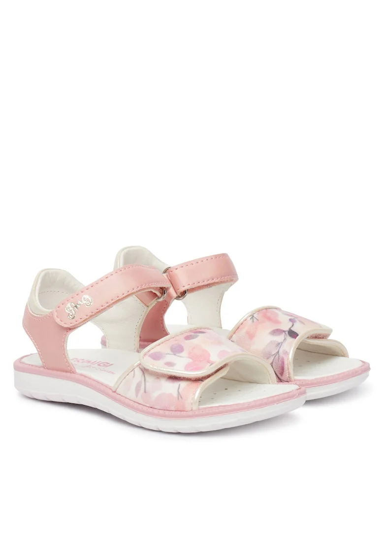Sandale fete Fete,  piele ecologica, roz/alb