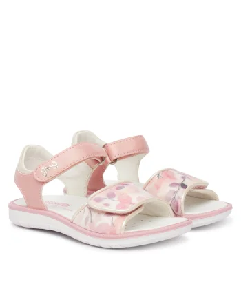 Sandale fete Fete,  piele ecologica, roz/alb