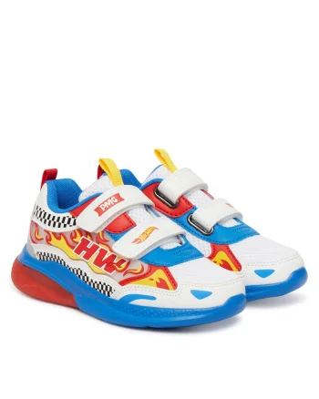 Adidasi copii,  velcro, alb, tesatura, multicolor