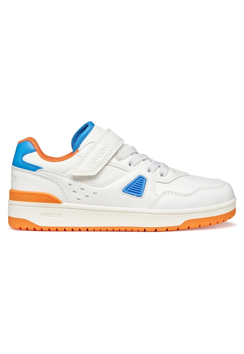 Pantofi copii,  sneakersi, confortabili, alb, piele ecologica, sistem inchidere Velcro