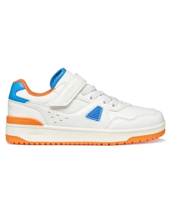 Pantofi copii,  sneakersi, confortabili, alb, piele ecologica, sistem inchidere Velcro