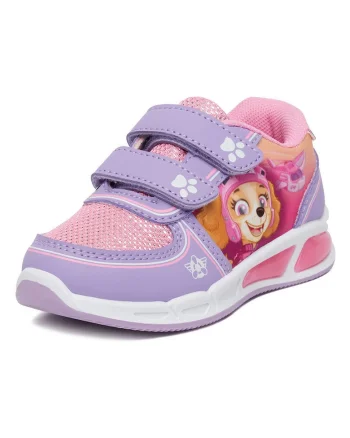 Pantofi copii,  sneakersi cu lumini, roz, material textil, set